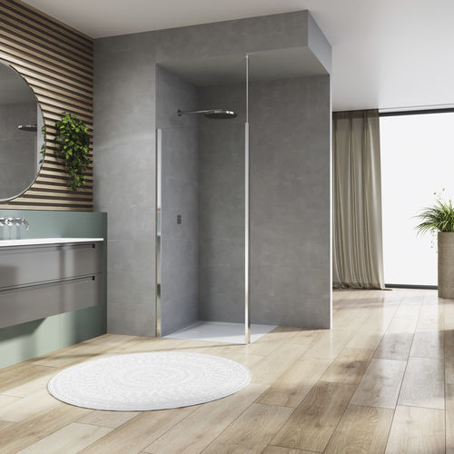 Фиксированная перегородка для душа - WALK-IN ARELIA : D20F1+D20BTK1V - Ronal - из стекла Sécurit® / прозрачное стекло / 5 mm