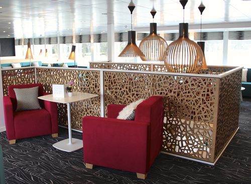 Декоративная панель для перегородки - CRUISE SHIP ELBE PRINCESSE CROISI EUROPE - Bruag Design Factory AG - настенная / МДФ / из фанеры