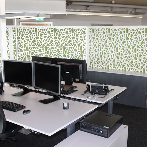 Акустическая панель для рабочего стола - THURGAU ADMINISTRATION - Bruag Design Factory AG - для разделителя пространства / МДФ / прямоугольная