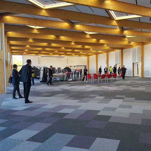 Акустическая панель для потолков - Dining Room University of Warwick Coventry - Bruag Design Factory AG - МДФ / прямоугольная / для внутренней компоновки