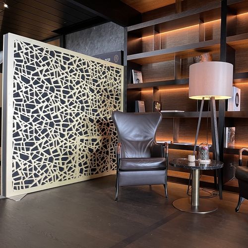 Разделитель пространства из дерева - NOISE-VIRUS-CATCHER&reg; HOTEL VALS - Bruag Design Factory AG - для офиса / для ресторана / для общественных мест