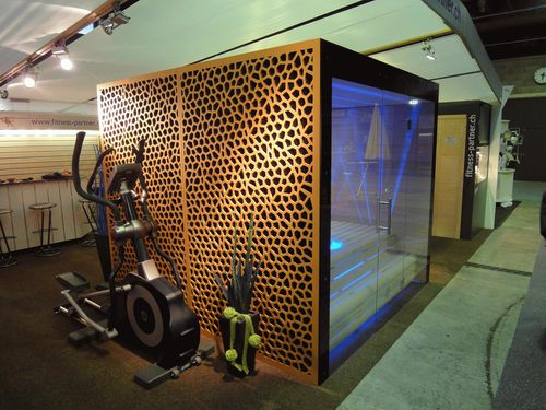 Панельная облицовка фасада - SAUNA OLMA - Bruag Design Factory AG - из древесного волокна / перфорированная / декоративная