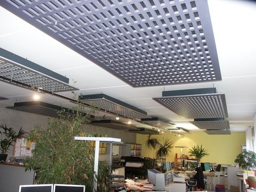 Акустическая панель для подвесных потолков - OFFICE PEZAG AG BISCHOFSZELL - Bruag Design Factory AG - из древесного волокна / прямоугольная / перфорированная