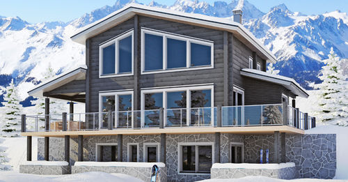 Сборный дом - CHAMONIX B  - KONTIO - экологический / современный / с террасой