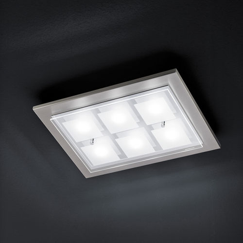 Современный потолочный светильник - DOMINO - GROSSMANN Leuchten GmbH & Co. KG - квадратный / из стекла / LED