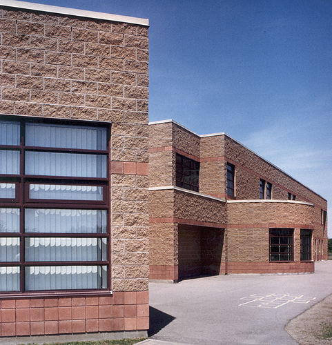Полный бетонный блок - ARCHITECTURAL : ROSE - brampton brick - для несущей стены / для фундамента / для фасада
