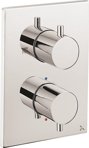Однорычажный смеситель для душа - MPRO CROSSBOX 1 - Crosswater - настенный / термостатический / из хромированного металла