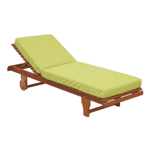 Современный садовый шезлонг - PACIFIC 600 SUN LOUNGER - Woodline Shade Solutions - из дерева / для сада / с роликами
