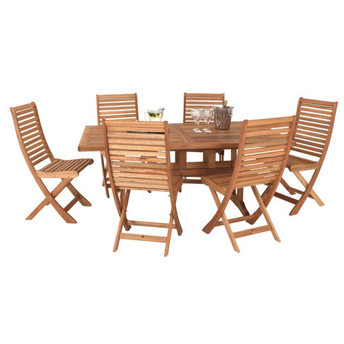 Современный комплект стол - стулья - MONACO CHAIRS AND BAOBAB TABLE SET - Woodline Shade Solutions - для сада / из дерева / для бытового использования