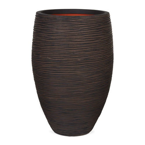 Садовый горшок из пластика - NATURE : ELEGANT DELUXE RIB NL - Capi - круглый