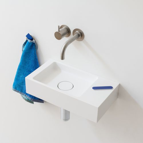 Подвесной умывальник для рук - BASE - NotOnlyWhite - прямоугольный / из Solid Surface