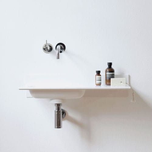 Подвесной умывальник для рук - BLEND - NotOnlyWhite - прямоугольный / из Solid Surface