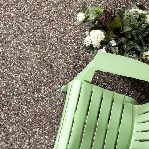 Плитка из высокопрочного бетона - EXPOSED AGGREGATE - shaw brick - рельефная / для наружного применения / напольная