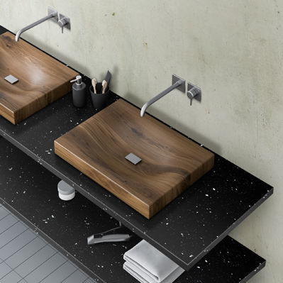 Рабочая поверхность из ламината - SHOWER  - Greenlam Europe - для чистого помещения / для ванной комнаты / черная