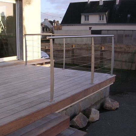 Ограждение из нержавеющей стали - LUC SUR MER - ESCALIER DESIGN 14 - с тросами / для наружного применения / для террасы