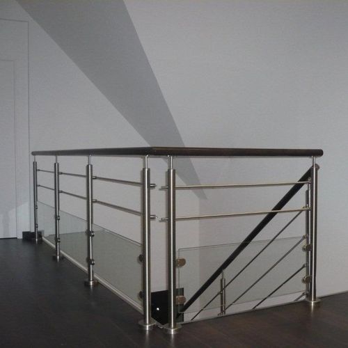 Ограждение из дерева - LE HAVRE - ESCALIER DESIGN 14 - из нержавеющей стали / со стеклянными панелями / решетчатое