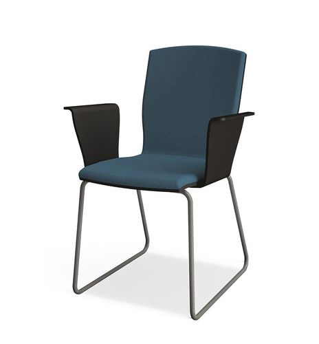 Современный стул для посетителей - ENRICA - burgessfurniture - для интерьера / из ткани / с основанием из древесины