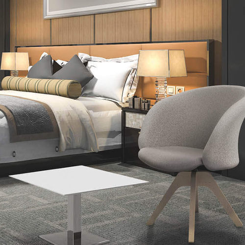 Современный журнальный столик - TABOU - burgessfurniture - из ламината / с основанием из металла / прямоугольный
