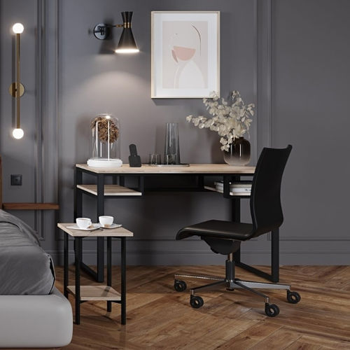 Напольный рабочий стол - OPEN CONCEPT - burgessfurniture - современный / из стали / из дерева