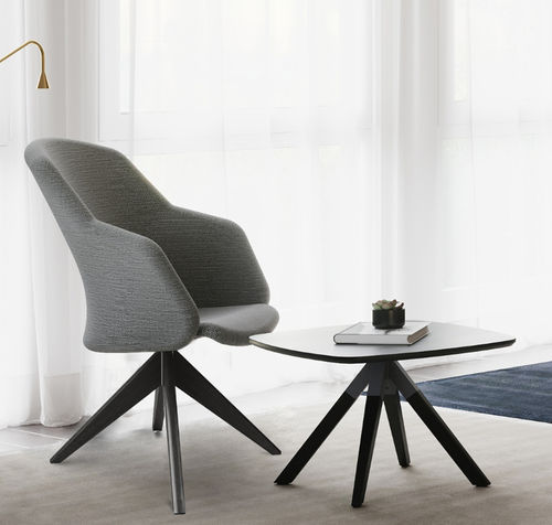 Современное кресло - JUNEA® - burgessfurniture - из кожи / из ткани / из металла