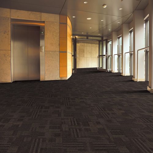 Ковровое покрытие из плит - DIMENSIONS - Kraus Flooring - тафтинговое / с вытяжным ворсом / структурированное