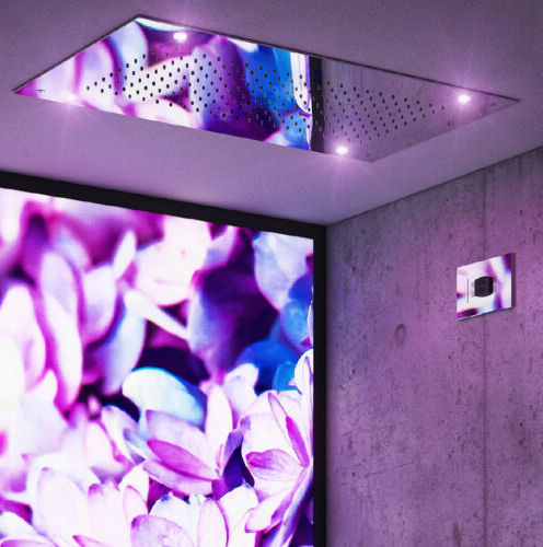 Встраиваемая лейка для душа в потолок - MILANO CORTINA SPA - Aquademy - прямоугольная / дождь