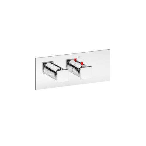 Однорычажный смеситель для душа - SQUARE THERMO O1 - Aquademy - настенный / термостатический / из хромированной латуни