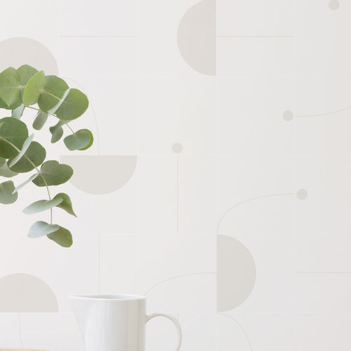 Современный обои - JAIME HAYON TILES GREY - Eco - с рисунком / имитация кафельной плитки