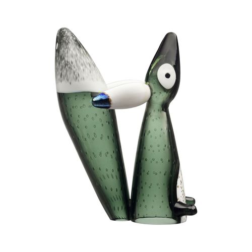 Скульптура из дутого стекла - Vulpes :1071549 - iittala - отдельностоящая / зеленая / анималистическая