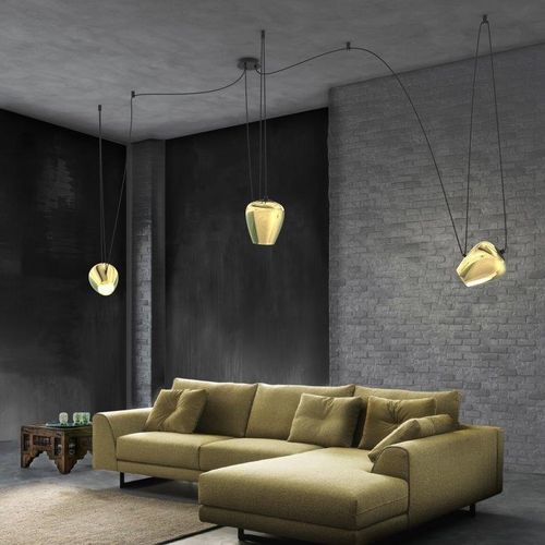 Светильник на кабеле LED - FOCUS  - SIKREA - круглый / из металла / для интерьера
