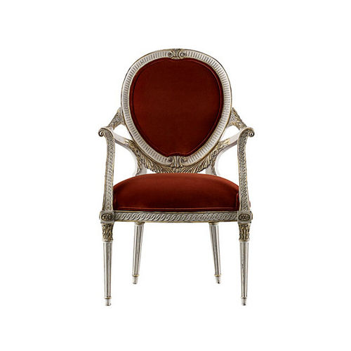 Стилизованный cтул - HEPPLEWHITE CARVED - Baker Furniture Co. - для интерьера / из ткани / с основанием из красного дерева