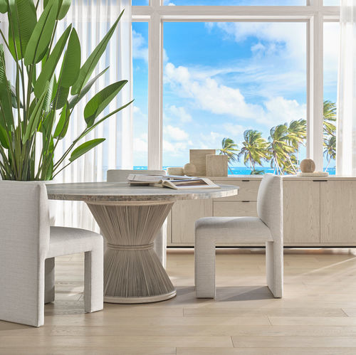 Современный cтул для столовых - CAPRI - Baker Furniture Co. - для пляжа / для интерьера / из ткани