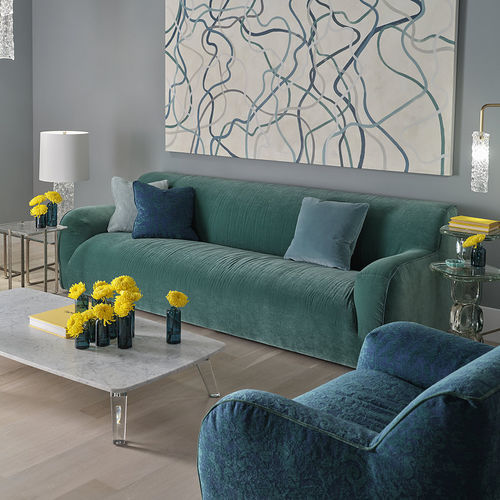 Современный диван - MEDITERRANEO  - Baker Furniture Co. - из ткани / обитый / S-образное кресло