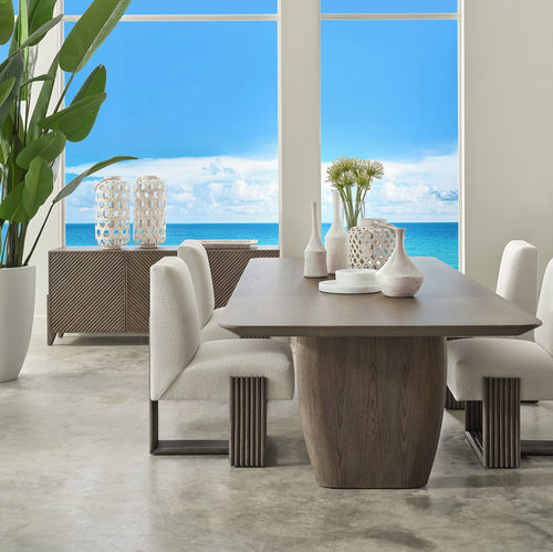 Современный обеденный стол - SURF  - Baker Furniture Co. - из дерева / с основанием из дуба / с основанием из фанеры