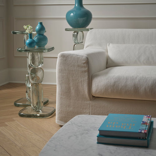 Современный вспомогательный столик - SOSPIRI  - Baker Furniture Co. - из муранского стекла / из мрамора / из акрила