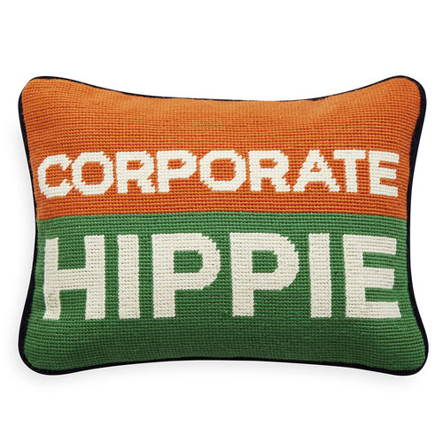 Прямоугольная подушка - CORPORATE HIPPIE - Jonathan Adler - с рисунком / из шерсти