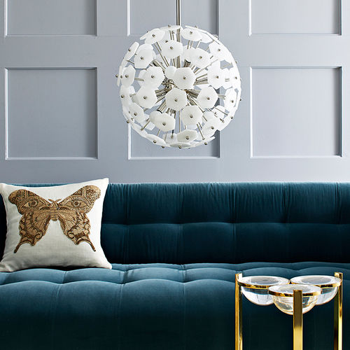 Современная люстра - VIENNA - Jonathan Adler - из стекла / из латуни / из никеля