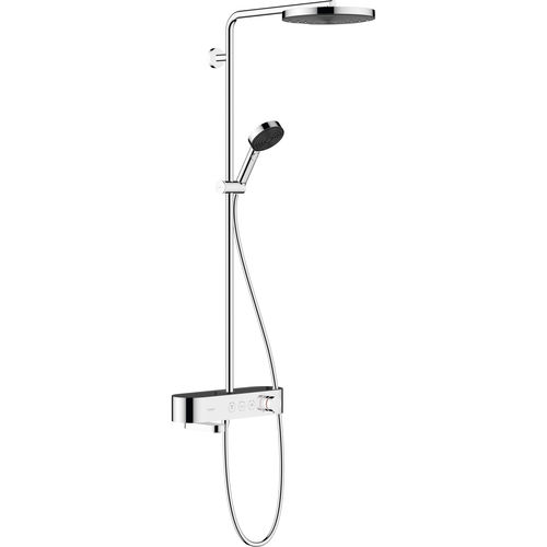 Душевая стойка хромированная отделка - PULSIFY S SHOWERPIPE 260 1JET - hansgrohe - настенная / современная / с ручным душем