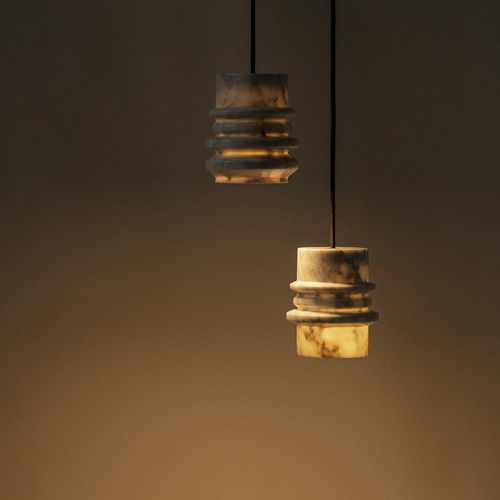 Подвесная лампа - CIRCLE - BENTU DESIGN - из алюминия / из мрамора / из лавового камня