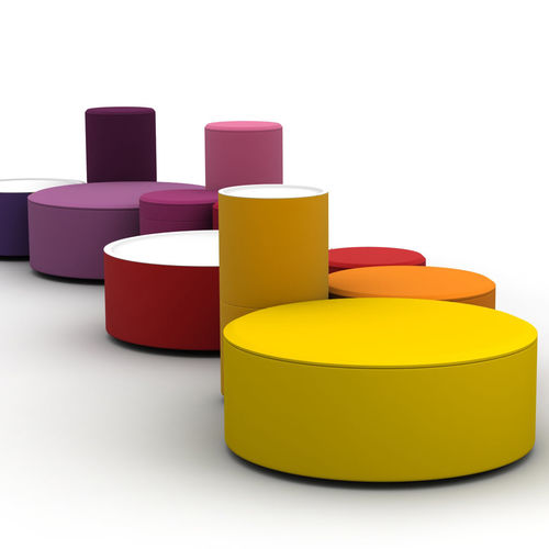 Пуф поп-дизайн - ROUNDABOUT - LINA furniture - из ткани / круглый / модульный