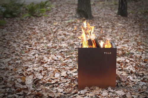 Дровяная садовая жаровня - S35 - TOLE the outdoor living experience - из кортеновской стали