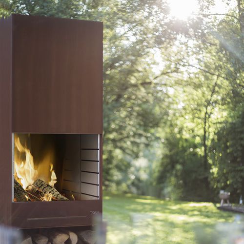 Барбекю на угле - K60 - TOLE the outdoor living experience - дровяное / встраиваемое / из кортеновской стали