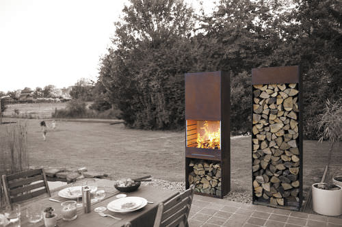 Дровяной камин - K60 - TOLE the outdoor living experience - отдельностоящий / Односторонний / для сада