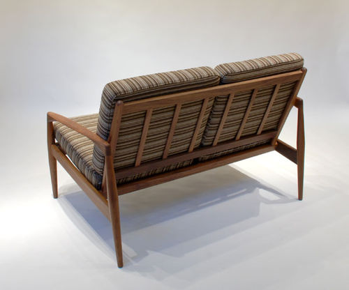 Диван скандинавский дизайн - PAPER KNIFE - Miyazaki Chair Factory - коричневый / из дерева / 2 места