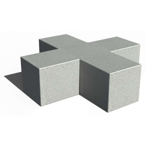 Общественная скамейка минималистский дизайн - TETRIS X - URBAN-NT - из бетона / без спинки / без подлокотников