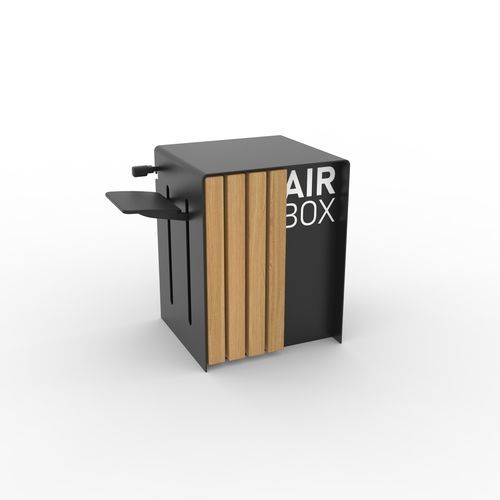 Станция для ремонта велосипедов из стали - AIRBOX - URBAN-NT - с насосом для накачивания шин / для общественных мест