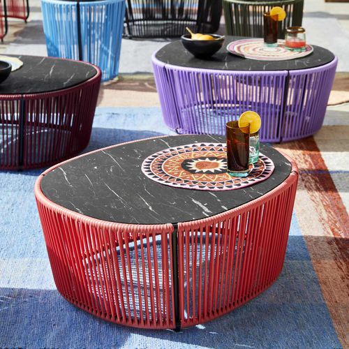 Современный журнальный столик - CARTAGENAS - Ames design - из мрамора / из переработанного пластика / из ПВХ