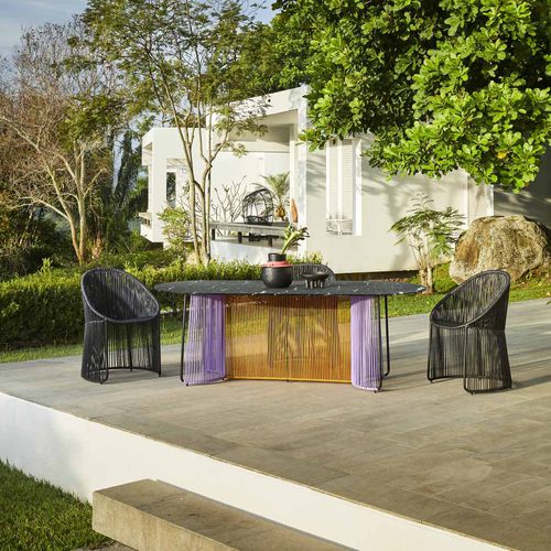 Современный обеденный стол - CARTAGENAS - Ames design - из металла / из мрамора / из переработанного пластика