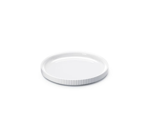 Круглый тарелка - BERNADOTTE  - Georg Jensen - из фарфора / однотонный / белый