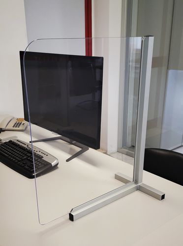 Отделительная перегородка для офиса для рабочего стола - SAFE DESK - Movidos srl - из плексигласа / из алюминия / модульная